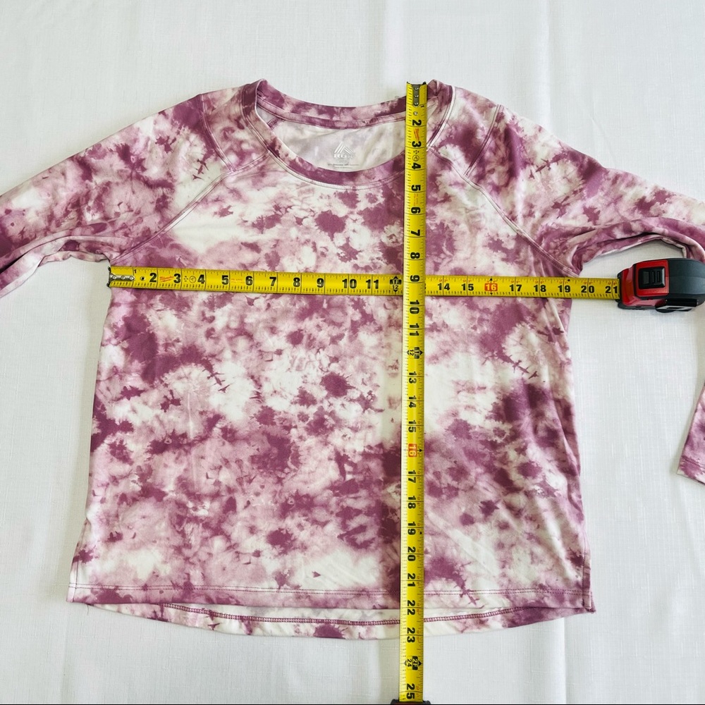 RBX SWEATSHIRT moisture wicking Flexibility PEACH SKIN stylish marbled purple M - Picture 5 of 11